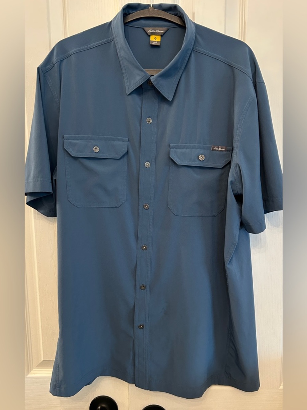 Eddie Bauer Travex Short Sleeve Travel Shirt Mens L EUC